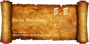 Bein Bettina névjegykártya